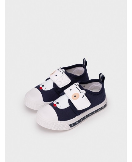 Полуботинки для мальчиков синий,белый