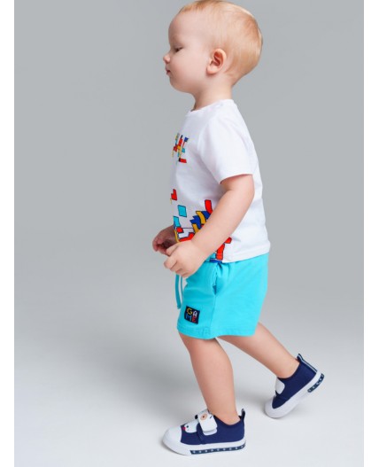 Полуботинки для мальчиков синий,белый