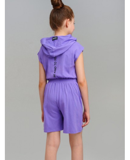Комбинезон трикотажный для девочек фиолетовый