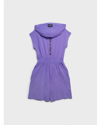 Комбинезон трикотажный для девочек фиолетовый