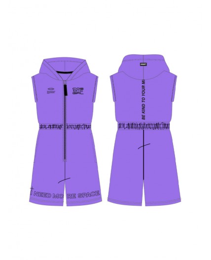 Комбинезон трикотажный для девочек фиолетовый