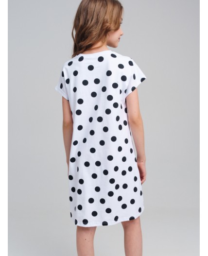 Сорочка ночная трикотажная для девочек белый,черный