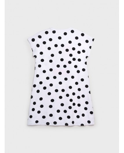 Сорочка ночная трикотажная для девочек белый,черный