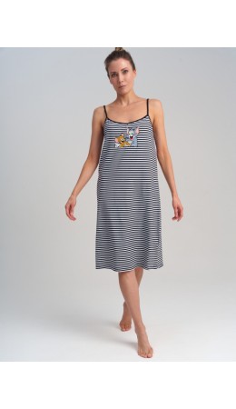 Сорочка ночная трикотажная для женщин белый,черный