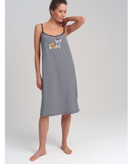 Сорочка ночная трикотажная для женщин белый,черный