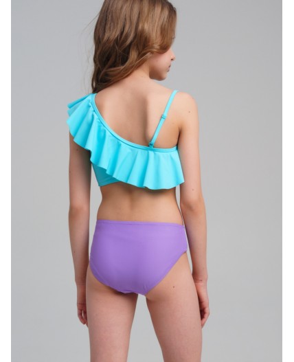 Купальник трикотажный для девочек голубой,фиолетовый