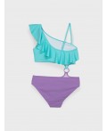 Купальник трикотажный для девочек голубой,фиолетовый