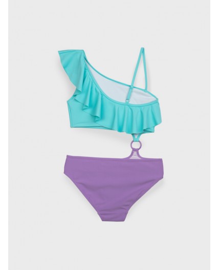 Купальник трикотажный для девочек голубой,фиолетовый