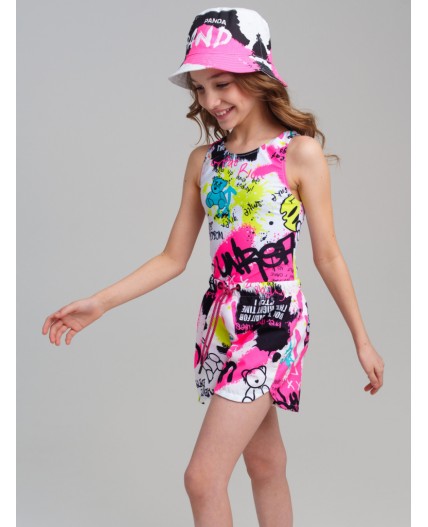 Шорты текстильные пляжные для девочек разноцветный