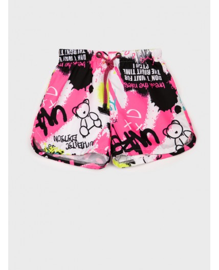 Шорты текстильные пляжные для девочек разноцветный