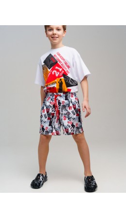 Шорты текстильные плавательные для мальчиков, длинные разноцветный