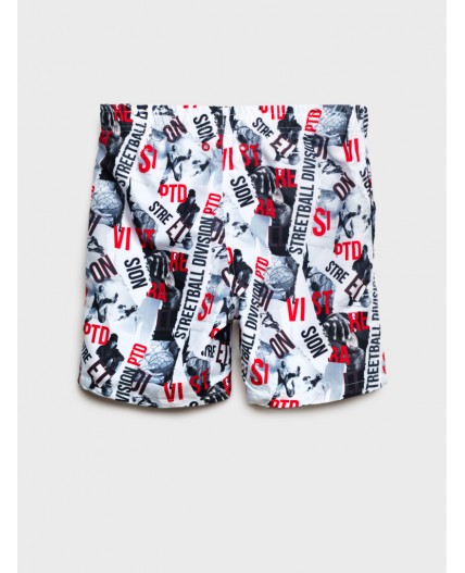 Шорты текстильные плавательные для мальчиков, длинные разноцветный