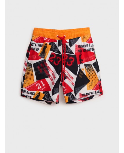 Шорты текстильные плавательные для мальчиков, длинные разноцветный