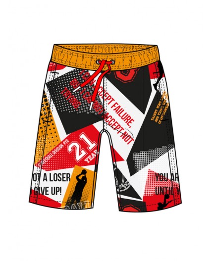 Шорты текстильные плавательные для мальчиков, длинные разноцветный