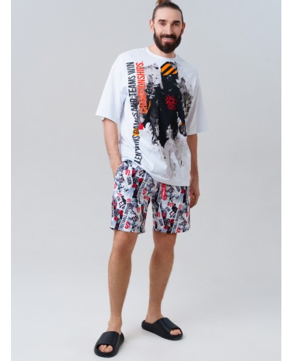 Шорты текстильные плавательные для мужчин, длинные разноцветный