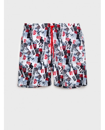 Шорты текстильные плавательные для мужчин, длинные разноцветный