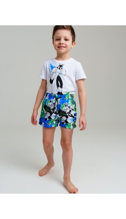 Шорты текстильные плавательные для мальчиков, средней длины разноцветный