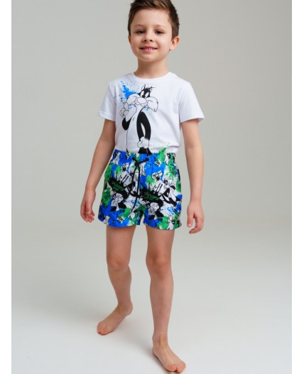 Шорты текстильные плавательные для мальчиков, средней длины разноцветный