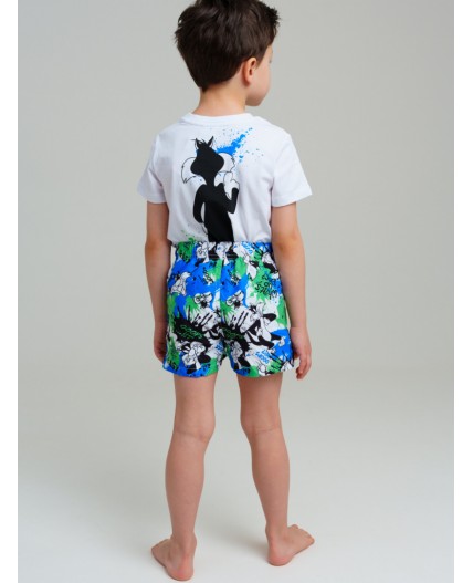 Шорты текстильные плавательные для мальчиков, средней длины разноцветный