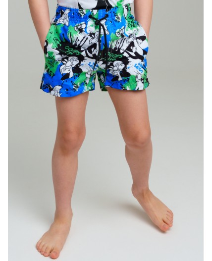 Шорты текстильные плавательные для мальчиков, средней длины разноцветный