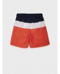 Шорты текстильные плавательные для мальчиков, средней длины тёмно-синий,белый,оранжевый