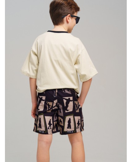 Шорты текстильные плавательные для мальчиков, длинные разноцветный