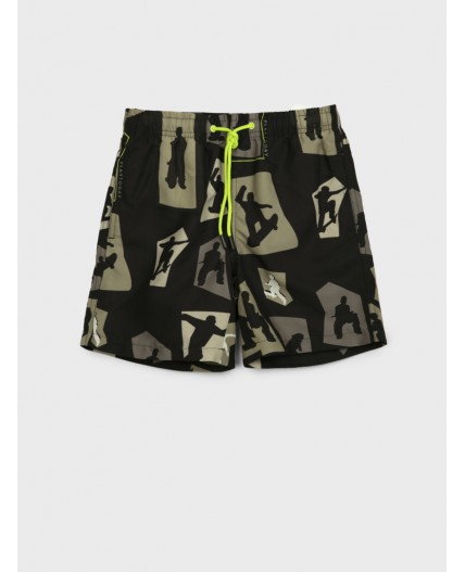 Шорты текстильные плавательные для мальчиков, длинные разноцветный