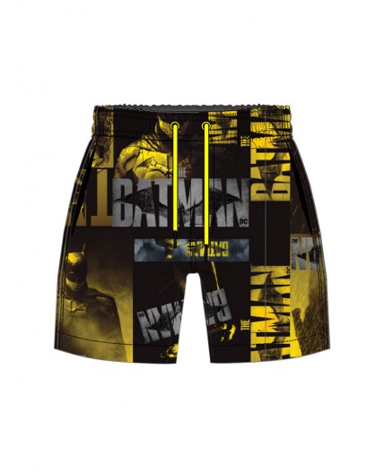 Шорты текстильные плавательные для мальчиков, средней длины черный,жёлтый