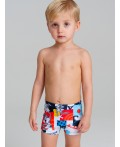Плавки-шорты детские трикотажные для мальчиков, средней длины разноцветный