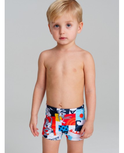 Плавки-шорты детские трикотажные для мальчиков, средней длины разноцветный