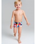 Плавки-шорты детские трикотажные для мальчиков, средней длины разноцветный