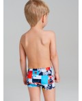 Плавки-шорты детские трикотажные для мальчиков, средней длины разноцветный