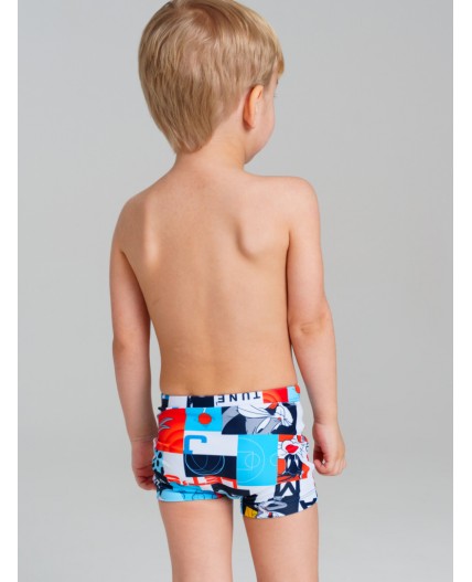 Плавки-шорты детские трикотажные для мальчиков, средней длины разноцветный