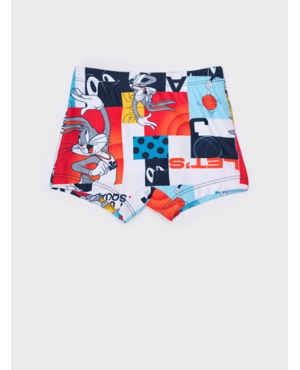 Плавки-шорты детские трикотажные для мальчиков, средней длины разноцветный