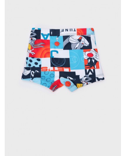 Плавки-шорты детские трикотажные для мальчиков, средней длины разноцветный