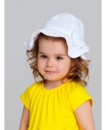 Панама детская текстильная для девочек белый