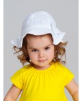Панама детская текстильная для девочек белый