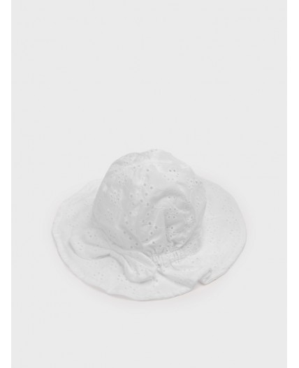 Панама детская текстильная для девочек белый