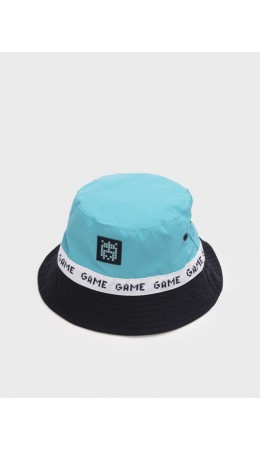 Панама детская текстильная для мальчиков тёмно-синий,белый,голубой