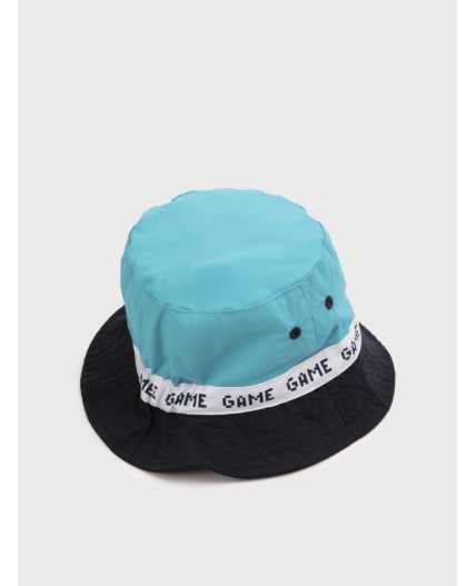 Панама детская текстильная для мальчиков тёмно-синий,белый,голубой