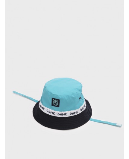 Панама детская текстильная для мальчиков тёмно-синий,белый,голубой