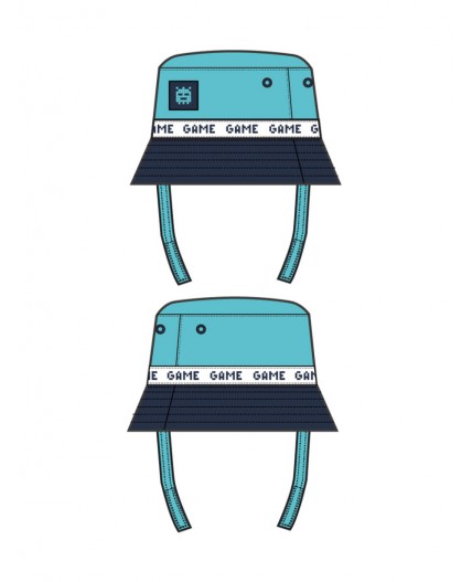 Панама детская текстильная для мальчиков тёмно-синий,белый,голубой