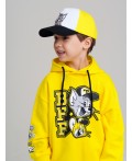 Кепка трикотажная для мальчиков жёлтый,черный,белый