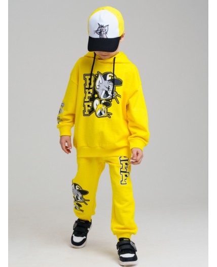 Кепка трикотажная для мальчиков жёлтый,черный,белый