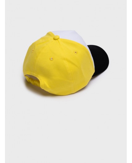 Кепка трикотажная для мальчиков жёлтый,черный,белый