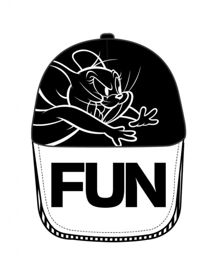 Кепка текстильная для девочек черный,белый