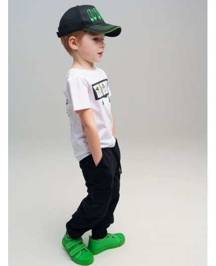 Кепка текстильная для мальчиков черный,зеленый