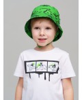 Панама текстильная для мальчиков зеленый,черный