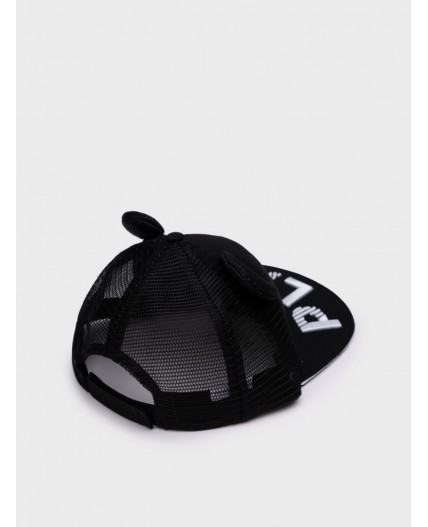 Кепка текстильная для девочек черный,белый