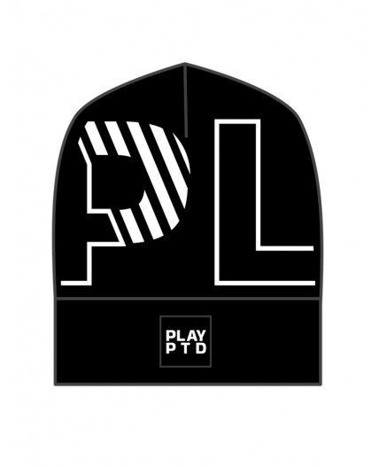 Шапка трикотажная для девочек черный,белый